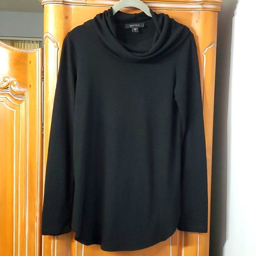 Karen Kane black mock Turtleneck sweater. Oversized small.‎ Good used condition.